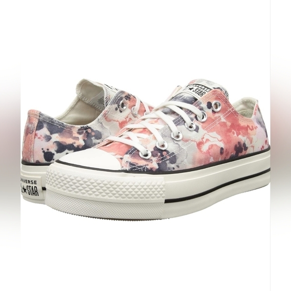 Womens Sz 8.5 Pink & White Converse CTAS Lift Ox Platform Sneakers - Picture 1 of 13